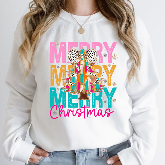 Merry Christmas Christmas Tree Sweatshirt with Box