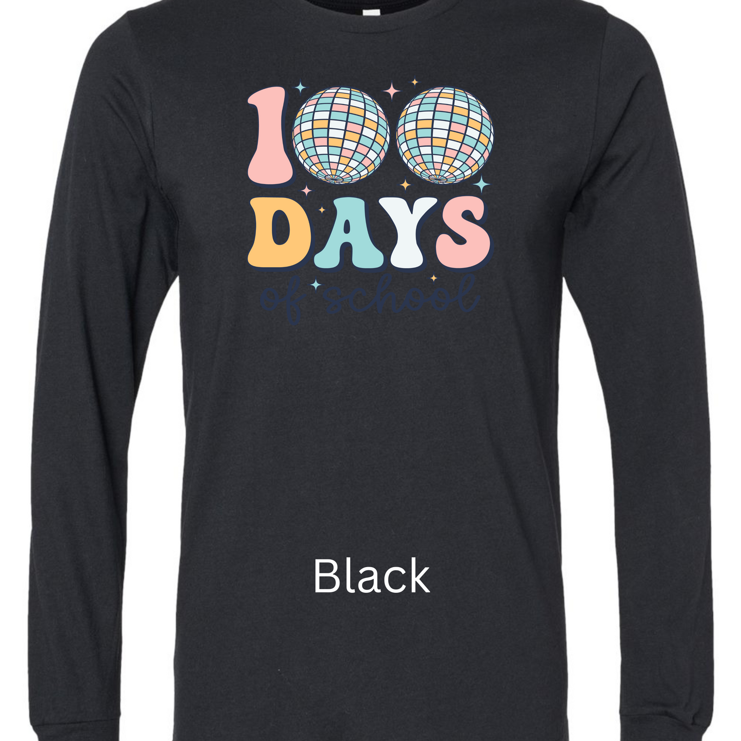 100 Days of School Long Sleeve Bella Shirt