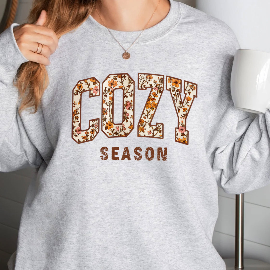Cozy season floral sweatshirt