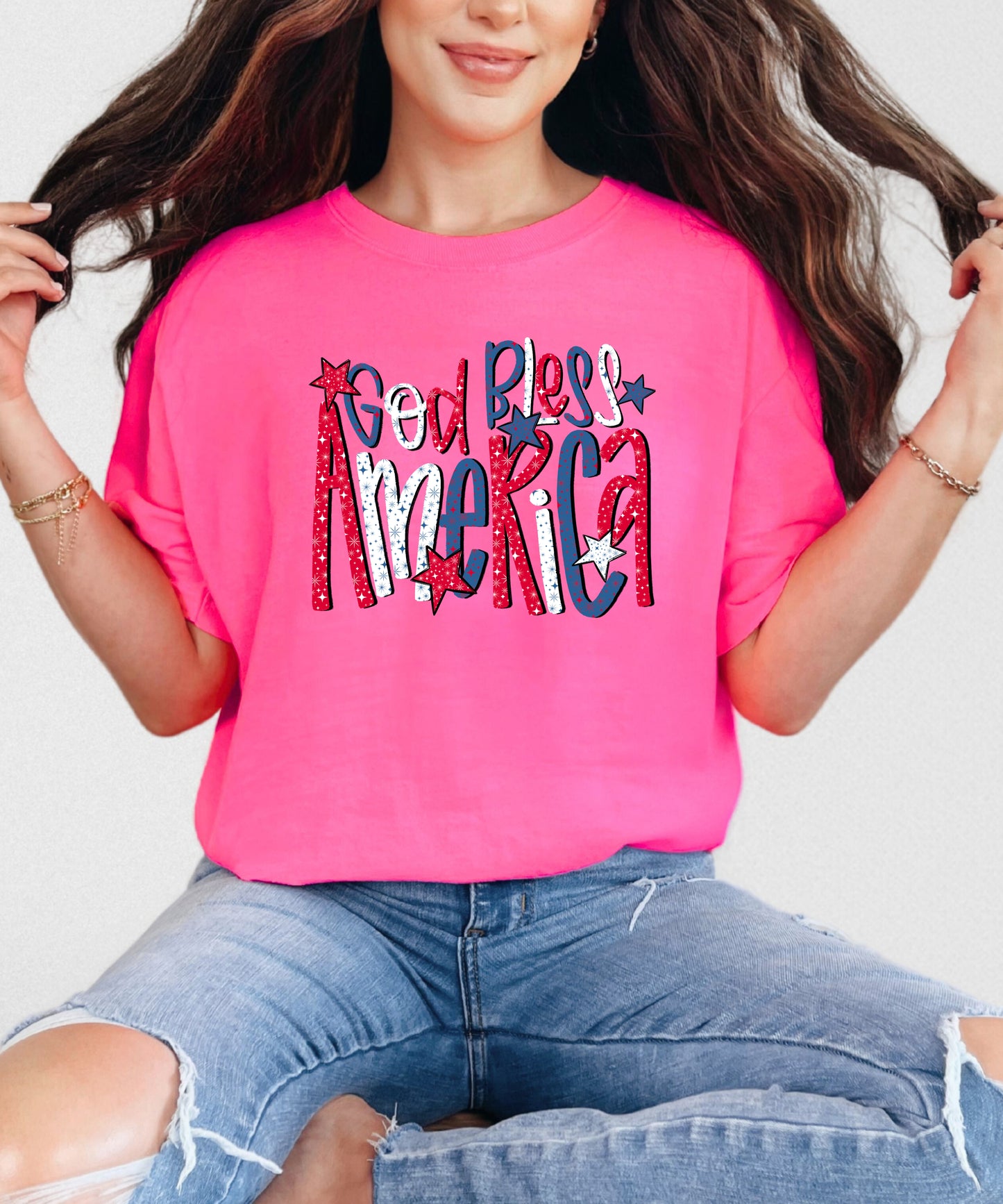 God Bless America Patriotic Tee – Comfort Colors