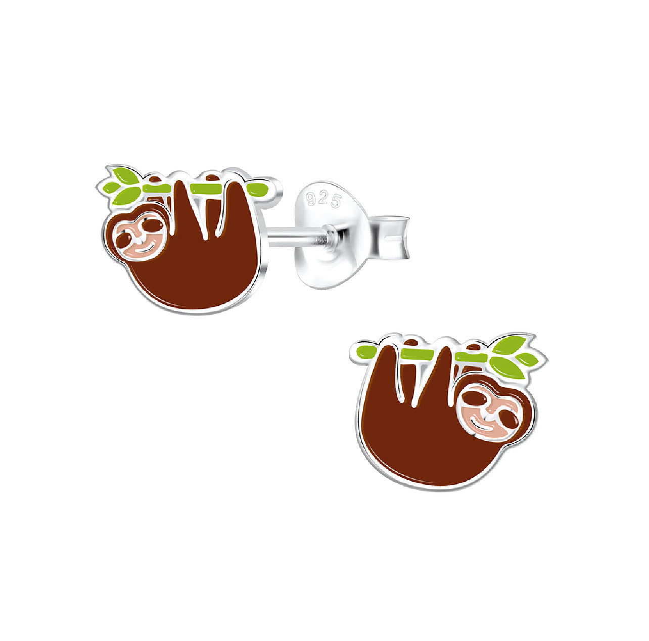 Hanging Sloth Sterling Earrings