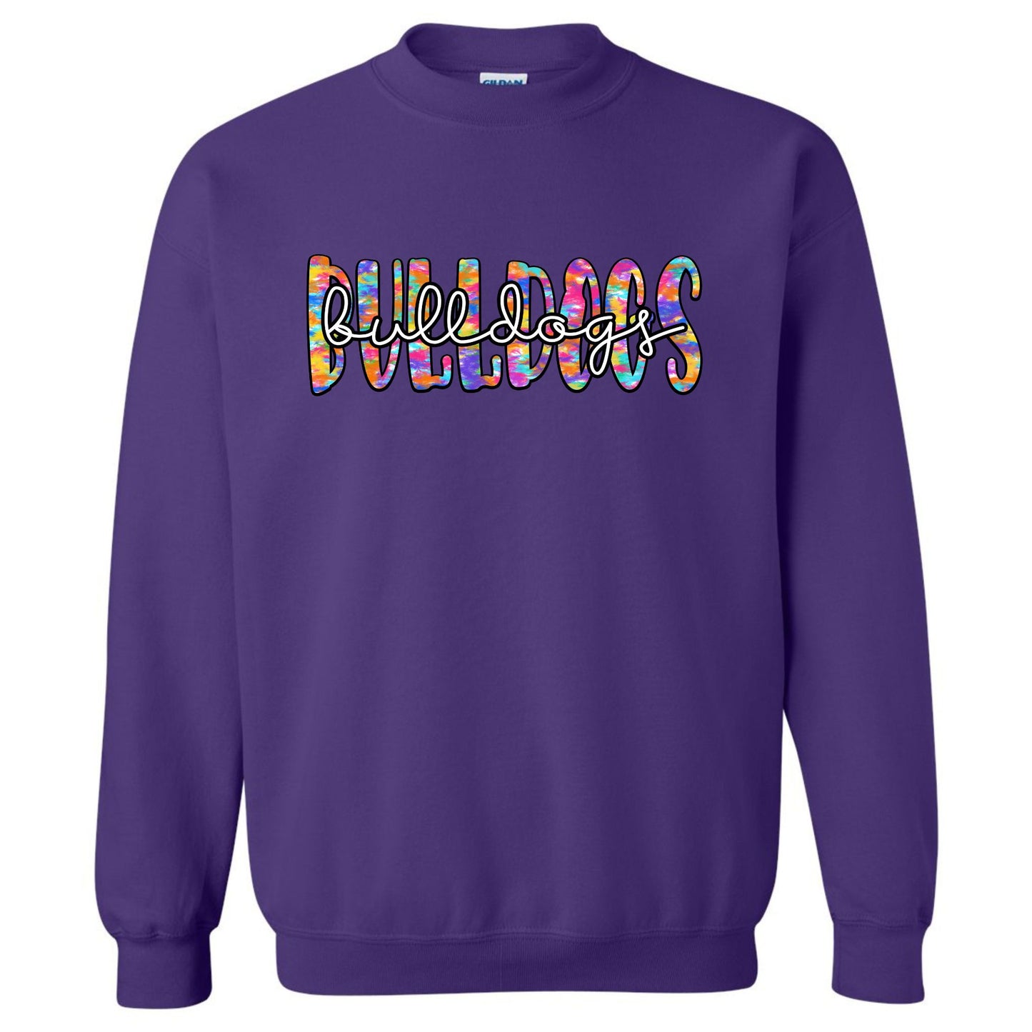 Bulldog Sweatshirt Tie Dye Style