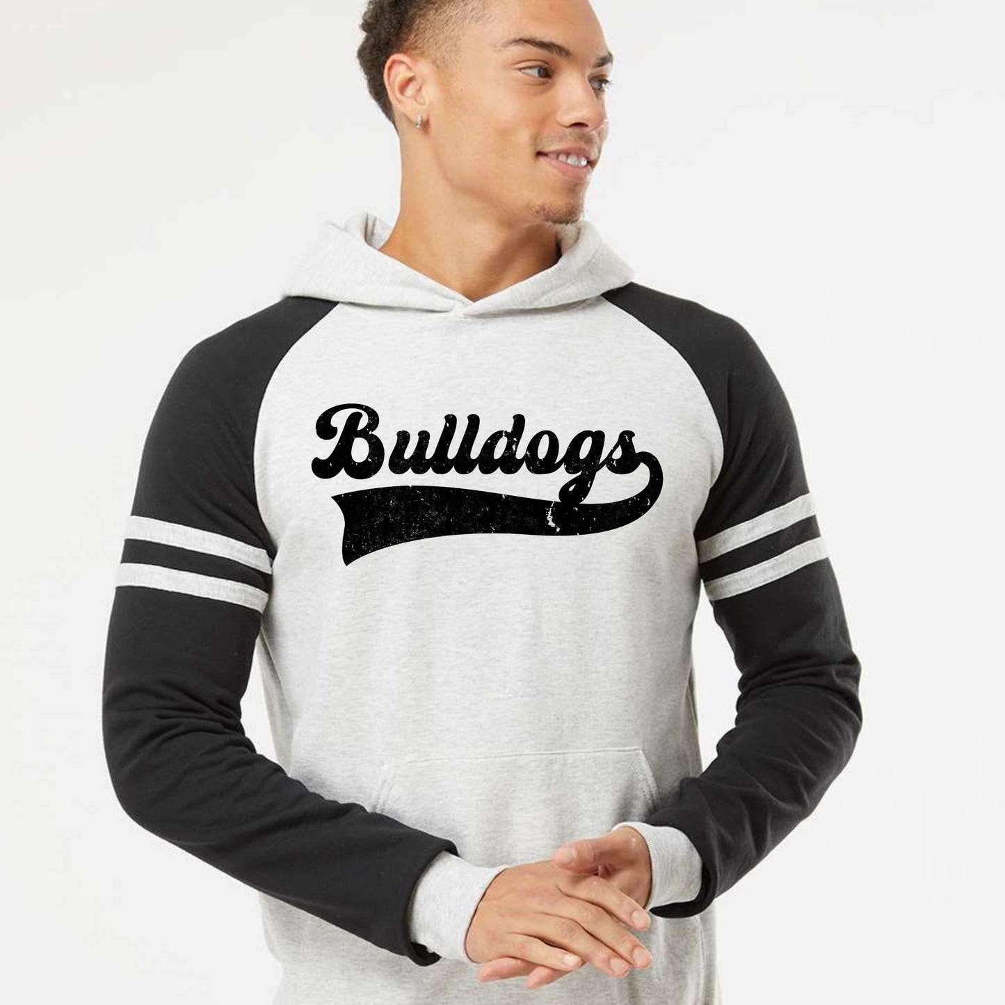 Bulldogs Striped Sports Hoodie
