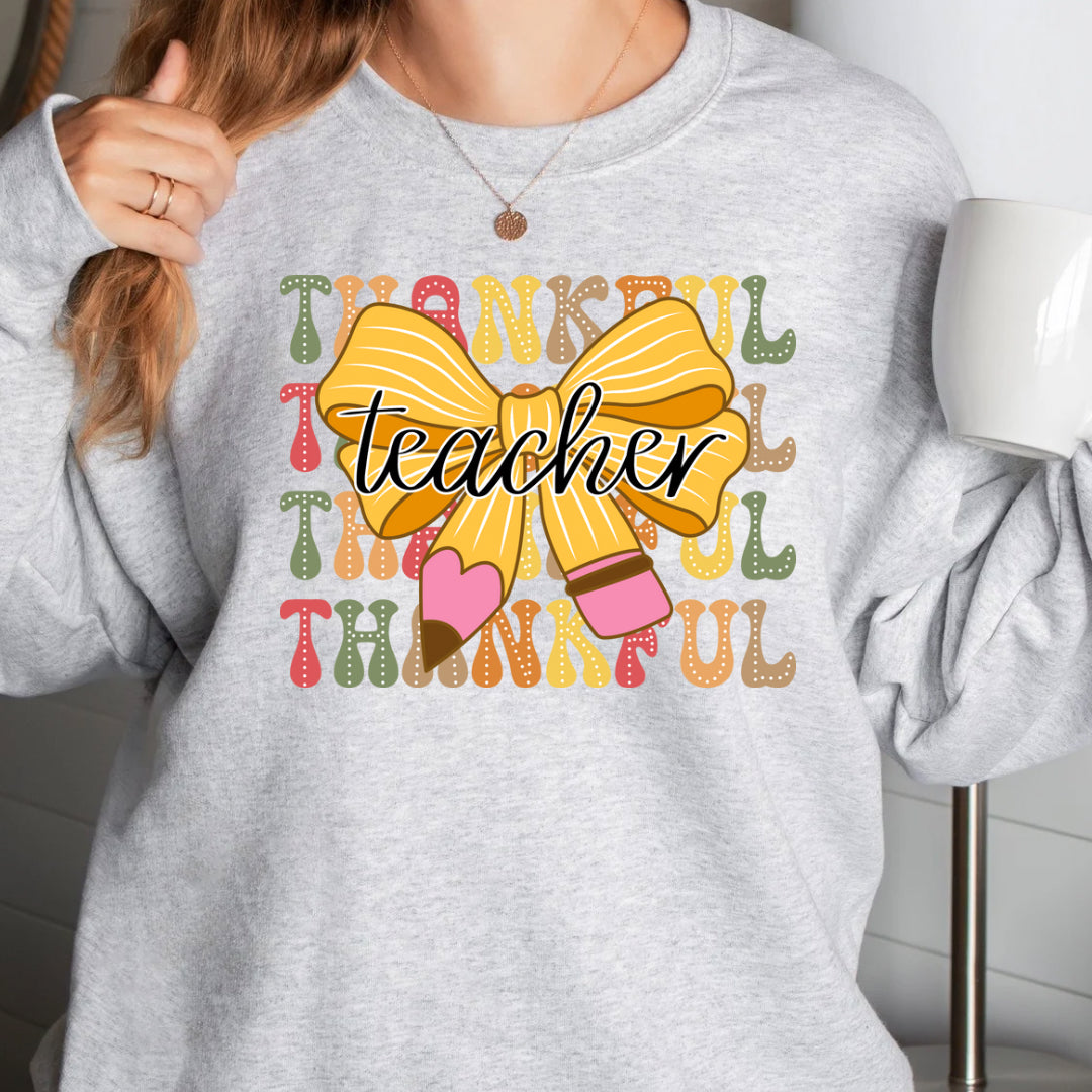 Thankful teacher pencil sweatshirt