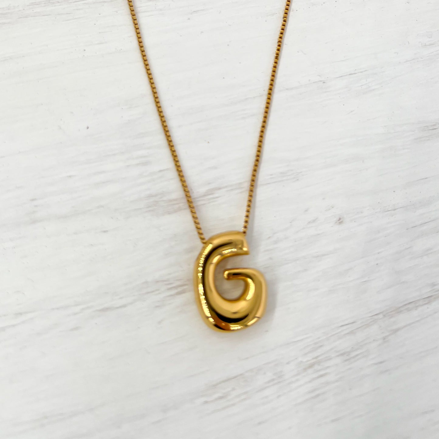 18k Gold Coated Bubble Letter Necklaces