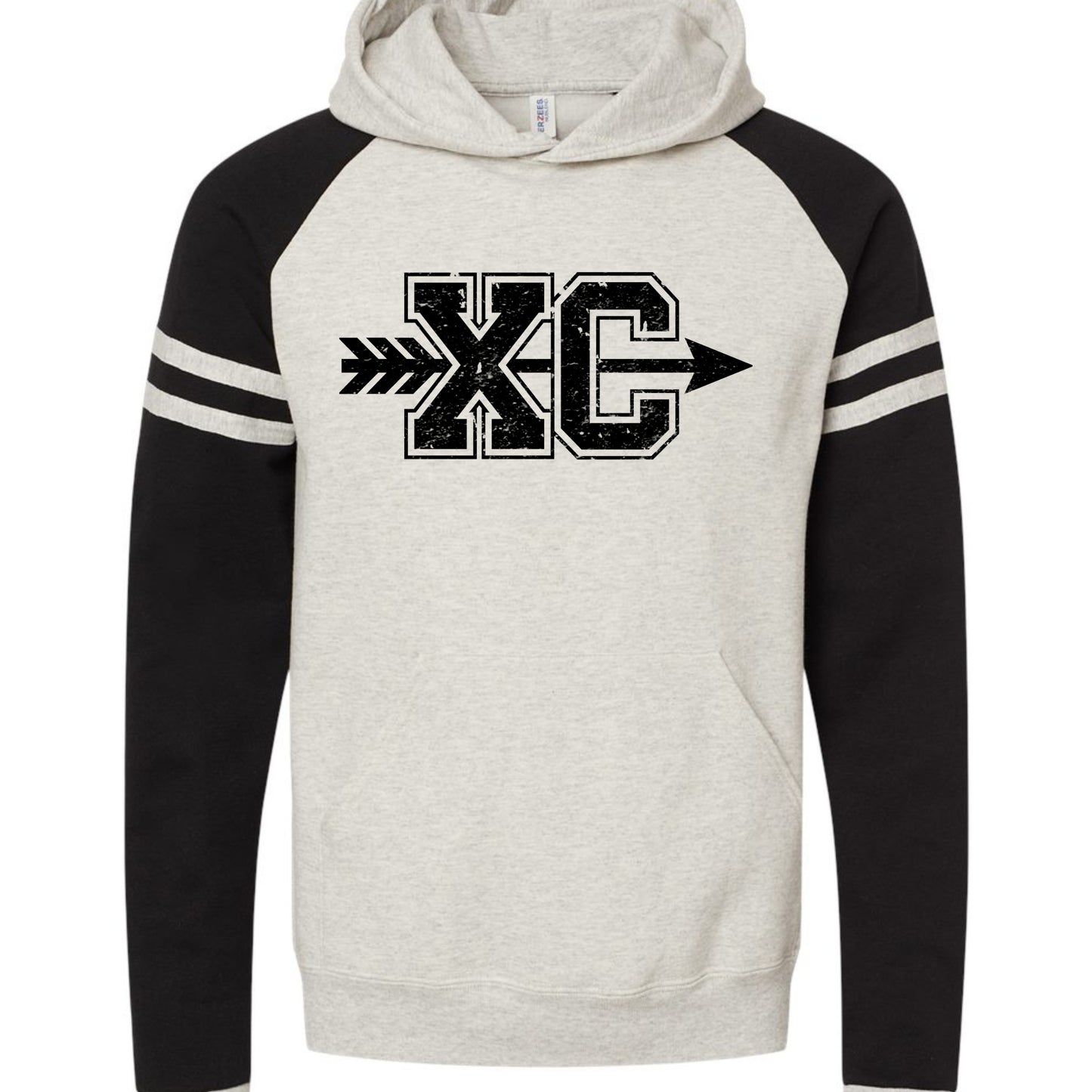 Cross Country Running Striped Sports Hoodie