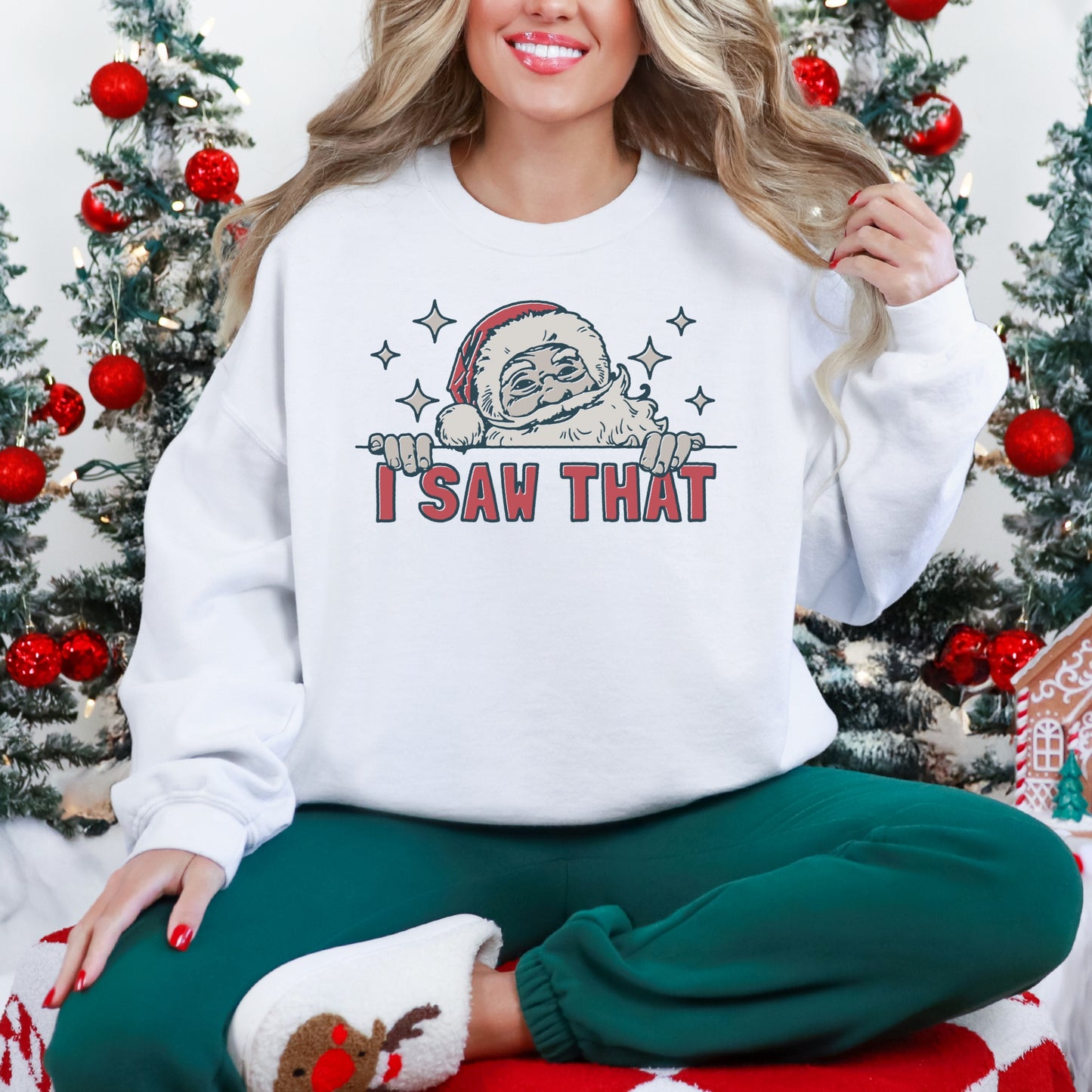 I saw that Christmas Santa Women's Sweatshirt