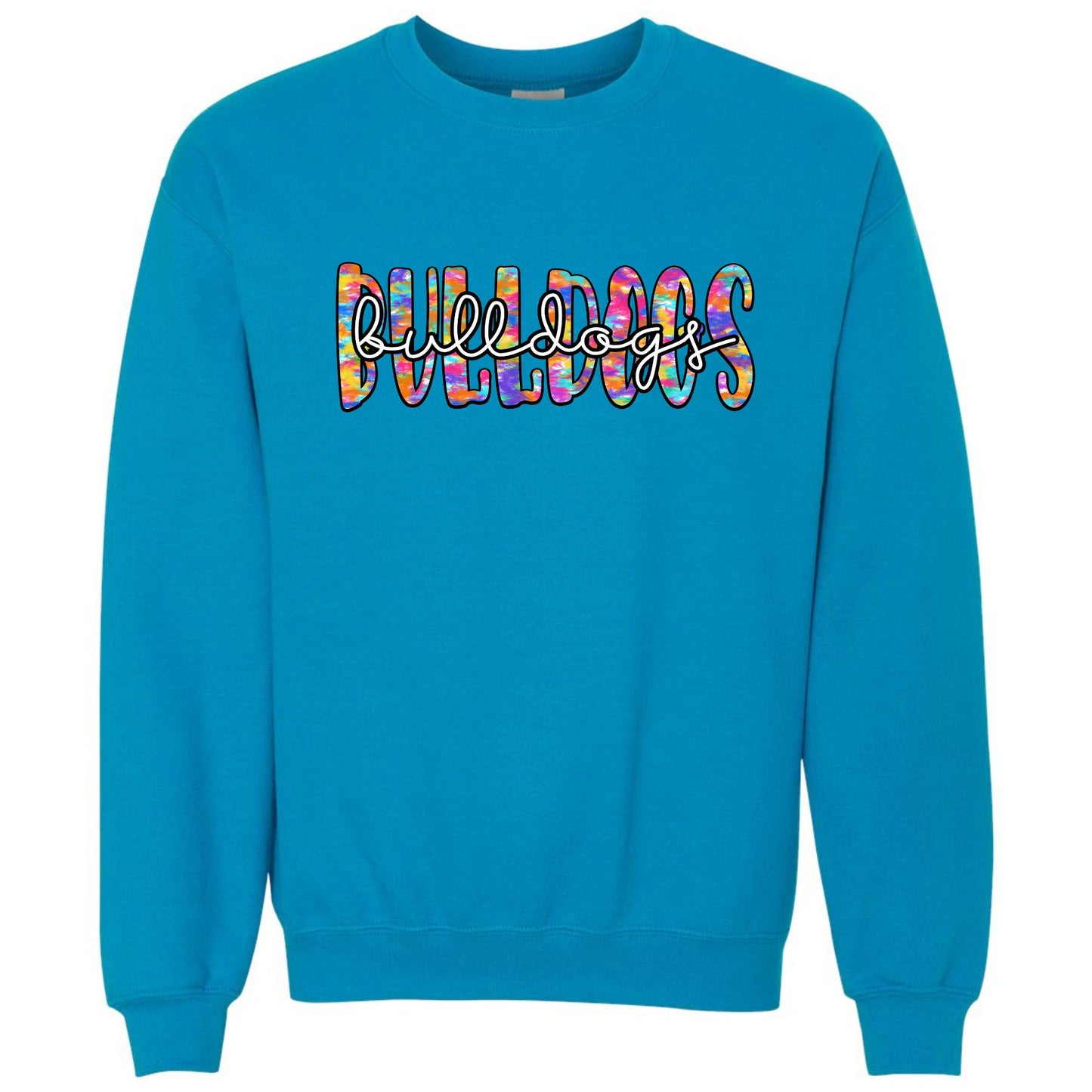 Bulldogs Tie Die Print Sweatshirt