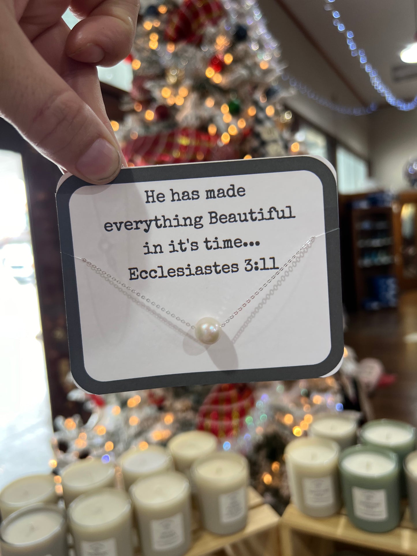 Pearl Necklace with Card