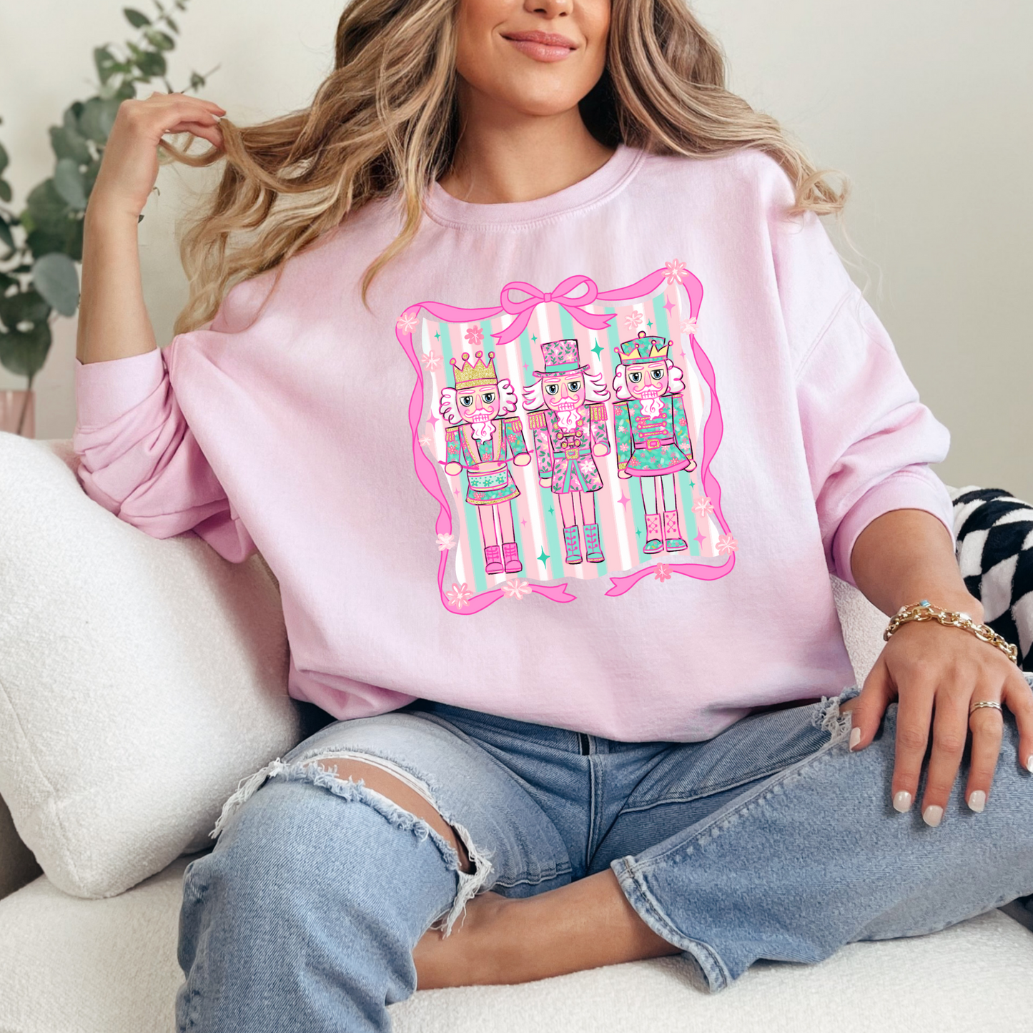 Striped Nutcracker Trio Sweatshirt