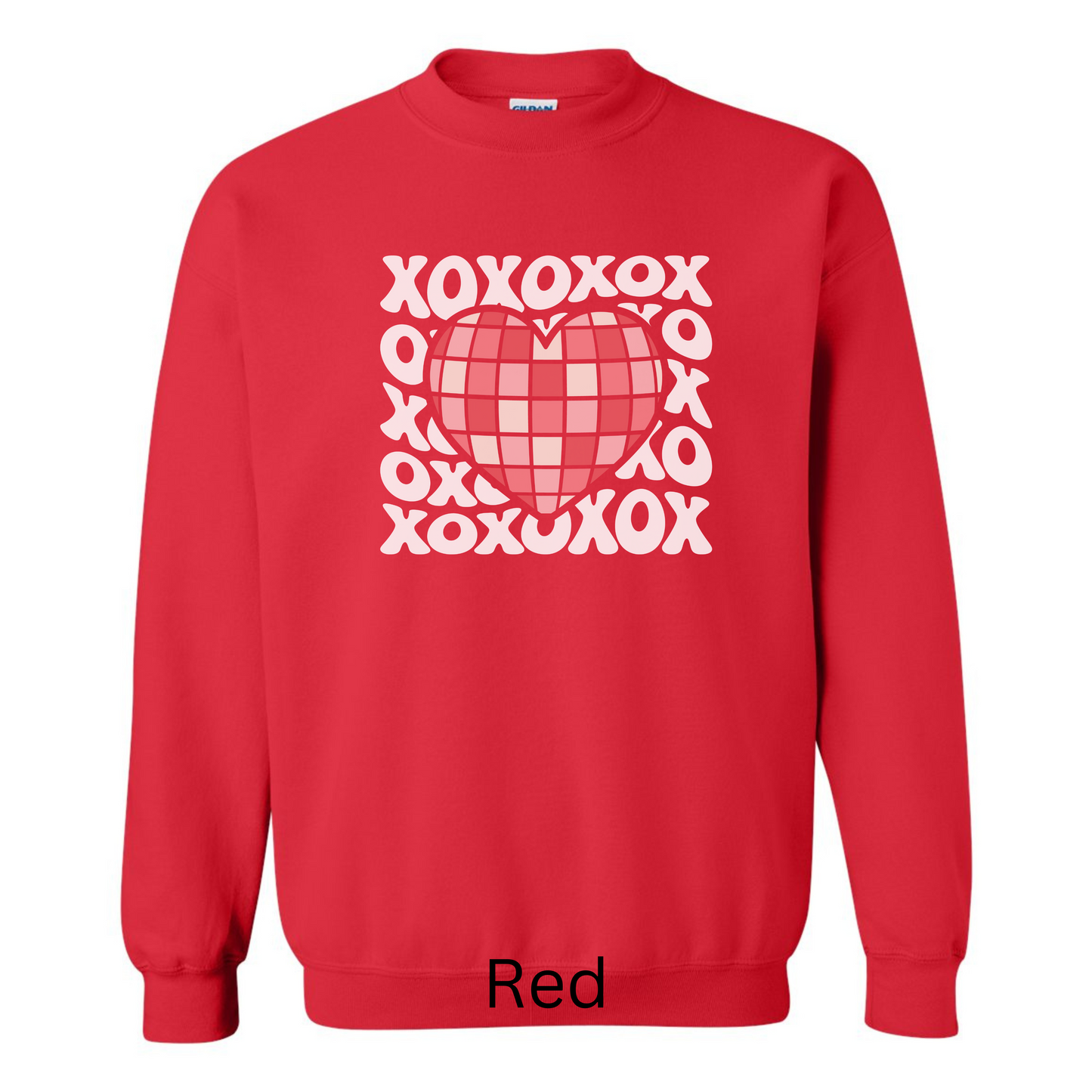 Valentine’s Sweater xoxo w/ disco ball heart