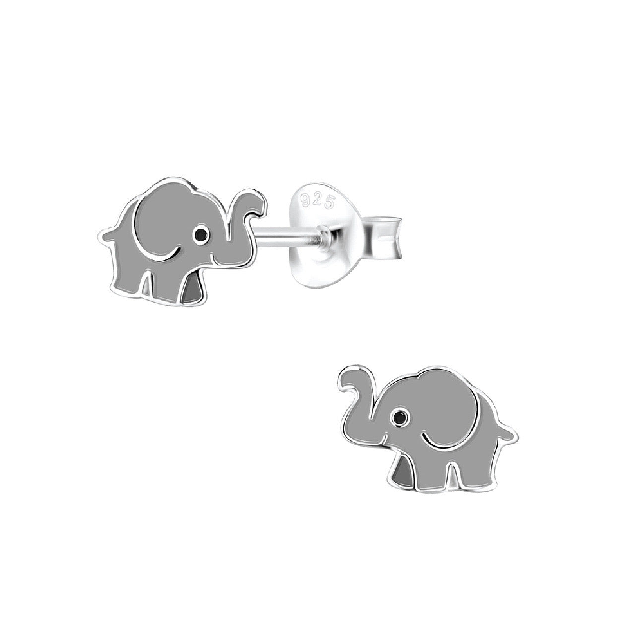 Elephant Sterling Silver Stud Earrings