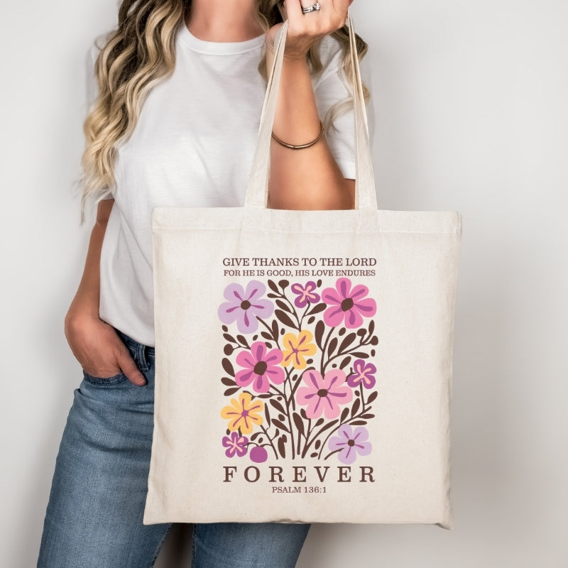 Give Thanks to the Lord Religious Bible Verse Bag