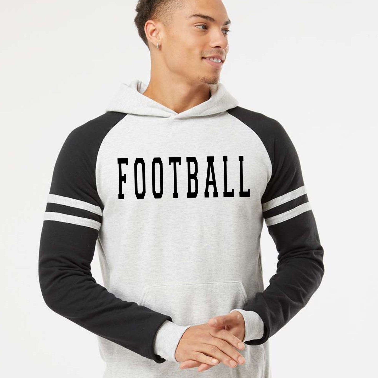 Football Striped Sports Hoodie