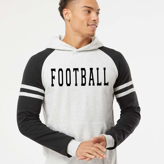 Football Striped Sports Hoodie
