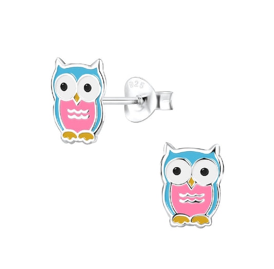 Owl Sterling Silver Earring Studs