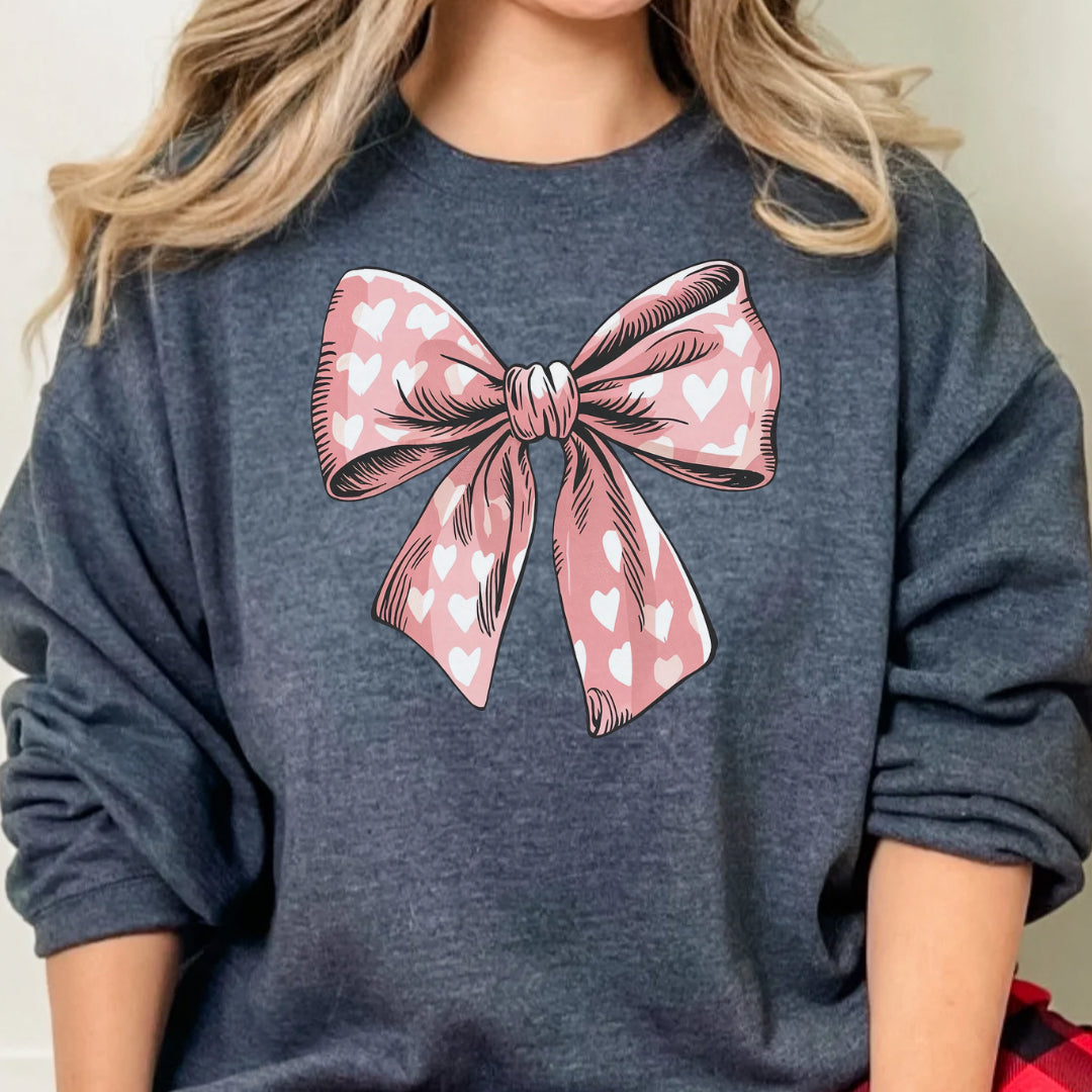 Pink heart coquette sweatshirt