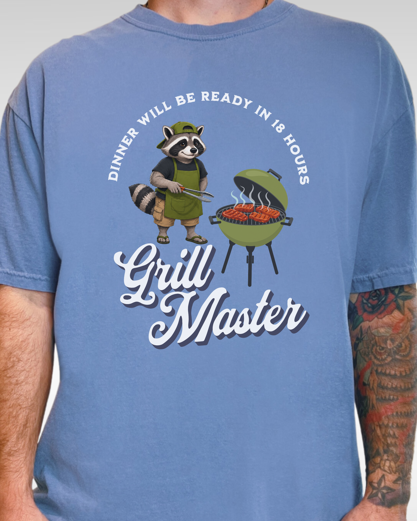 Grill Master Raccoon Shirt, Funny BBQ Dad Shirt, Comfort Colors Father’s Day Tee, Grill Dad Shirt, Cookout Gift for Dad
