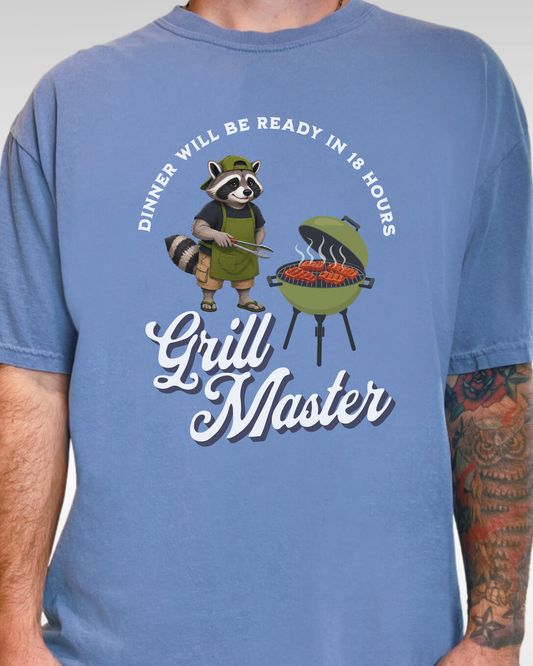 Grill Master Raccoon Shirt, Funny BBQ Dad Shirt, Comfort Colors Father’s Day Tee, Grill Dad Shirt, Cookout Gift for Dad