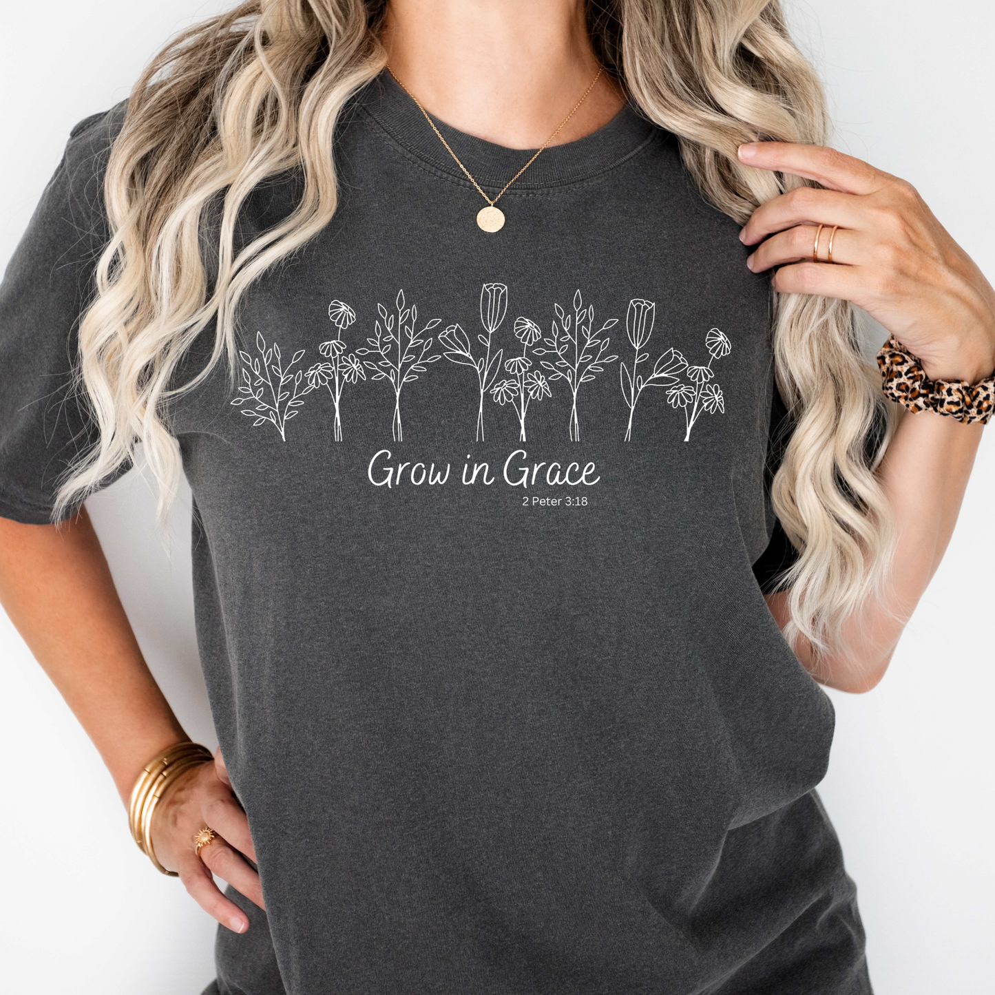 Grow in Grace Comfort Colors Tshirt