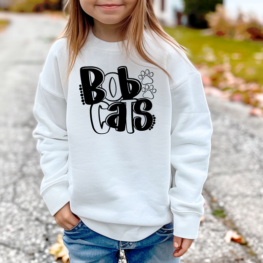 Bobcats with Paw Prints Sweatshirt