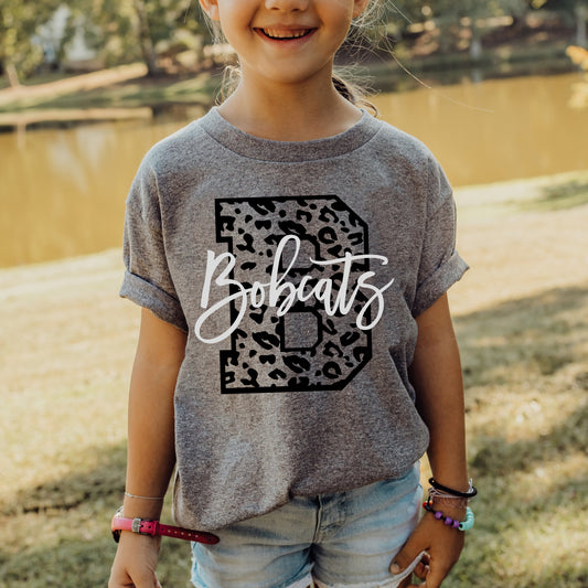 Bobcats Cheetah Print Letter B tshirt
