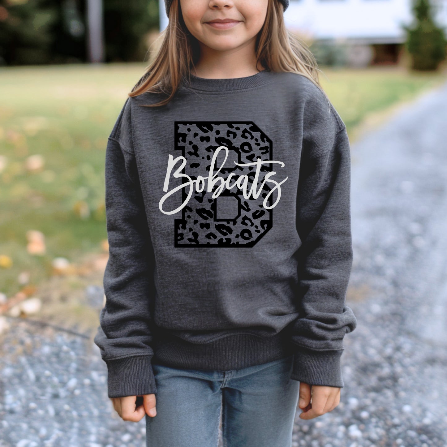 Bobcats Cheetah Letter B Sweatshirt