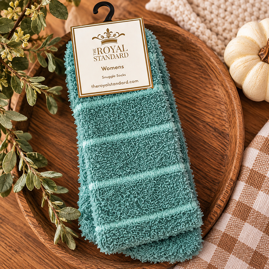 Cozy Teal Green Snuggle Socks