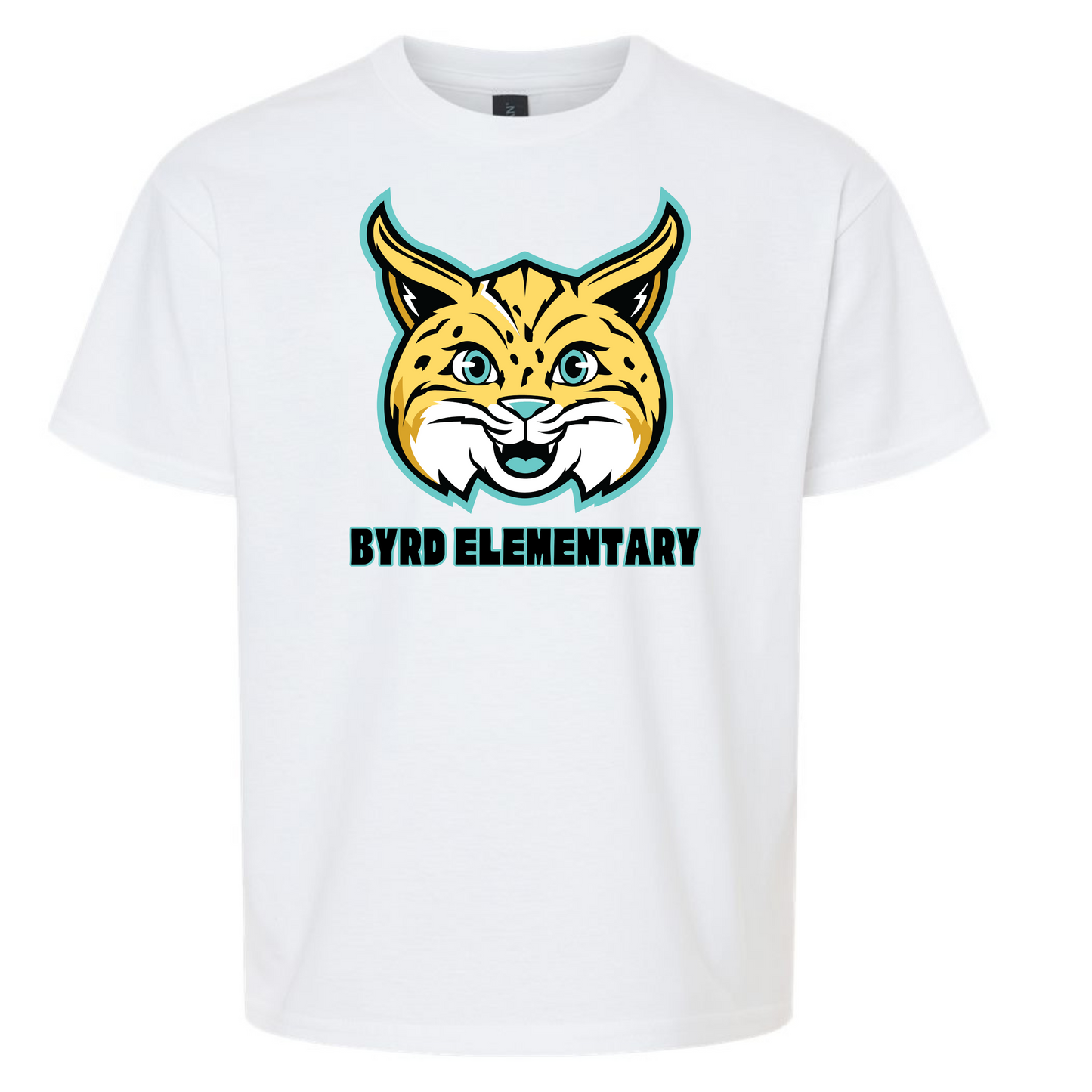 Byrd Elementary Bobcat Face tshirt