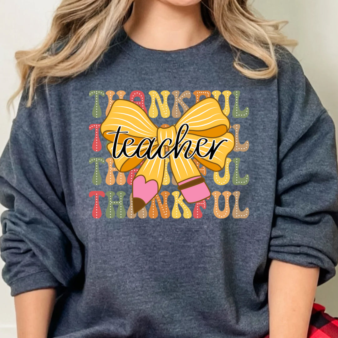 Thankful teacher pencil sweatshirt