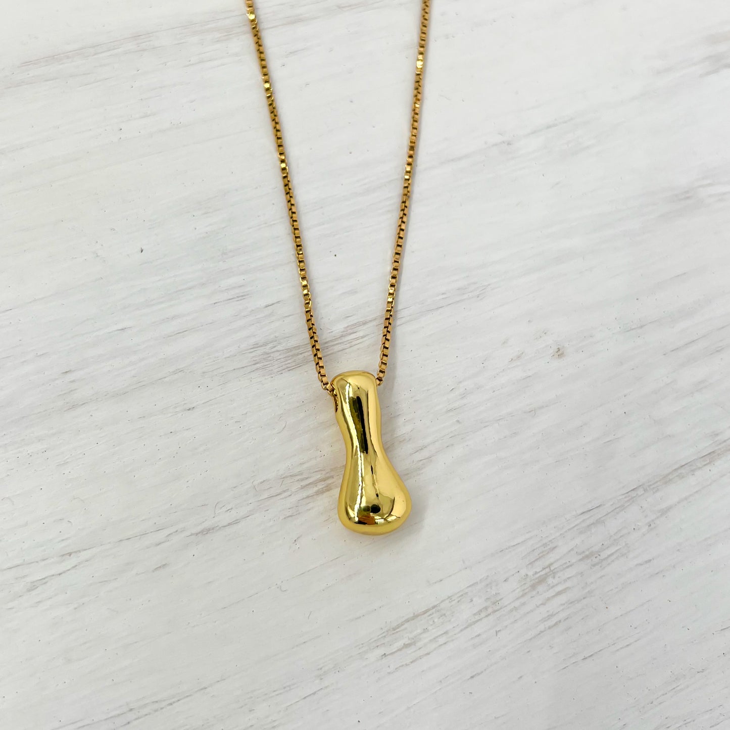 18k Gold Coated Bubble Letter Necklaces