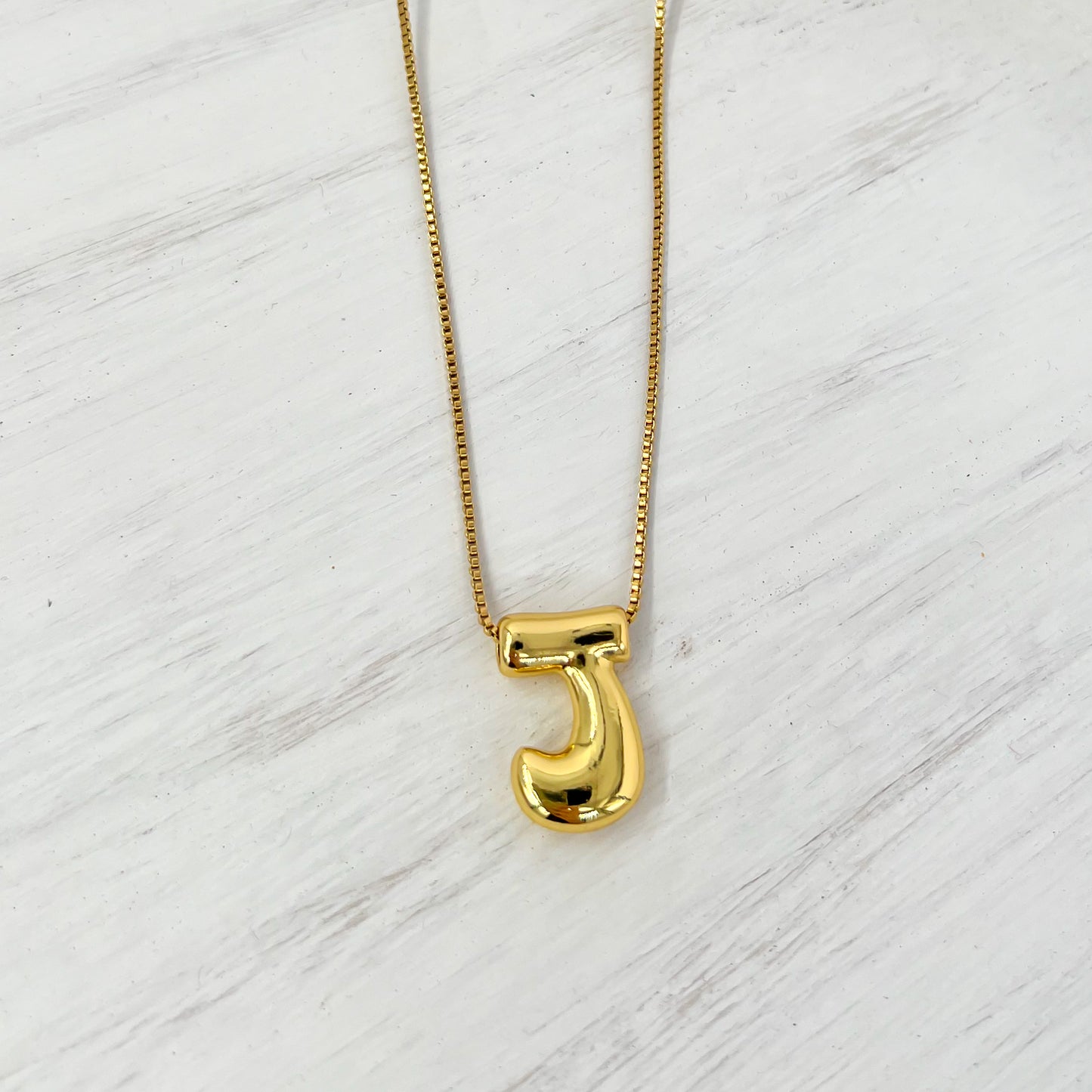 18k Gold Coated Bubble Letter Necklaces