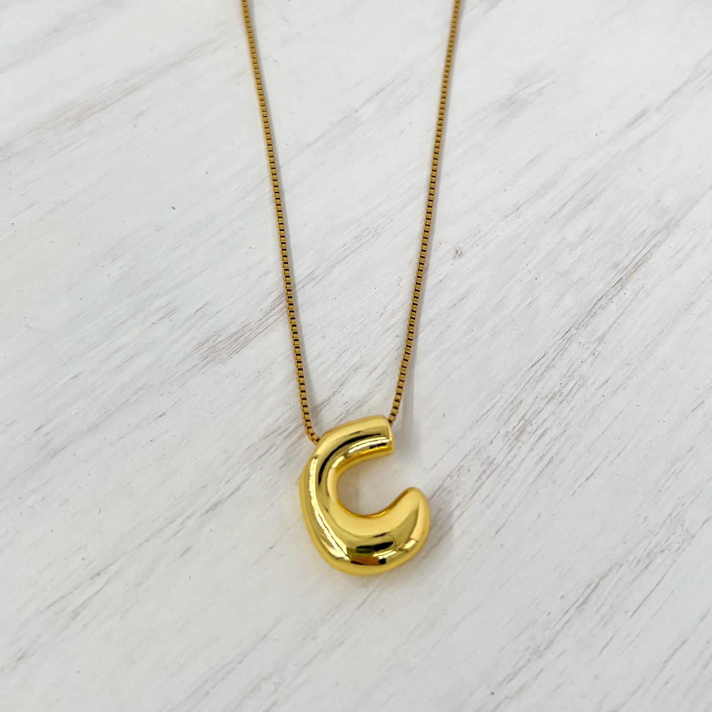 18k Gold Coated Bubble Letter Necklaces