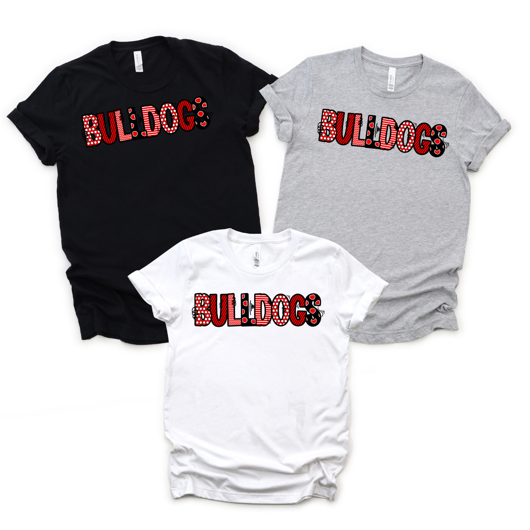 Bulldogs Bubble Letters Unisex Graphic Tee