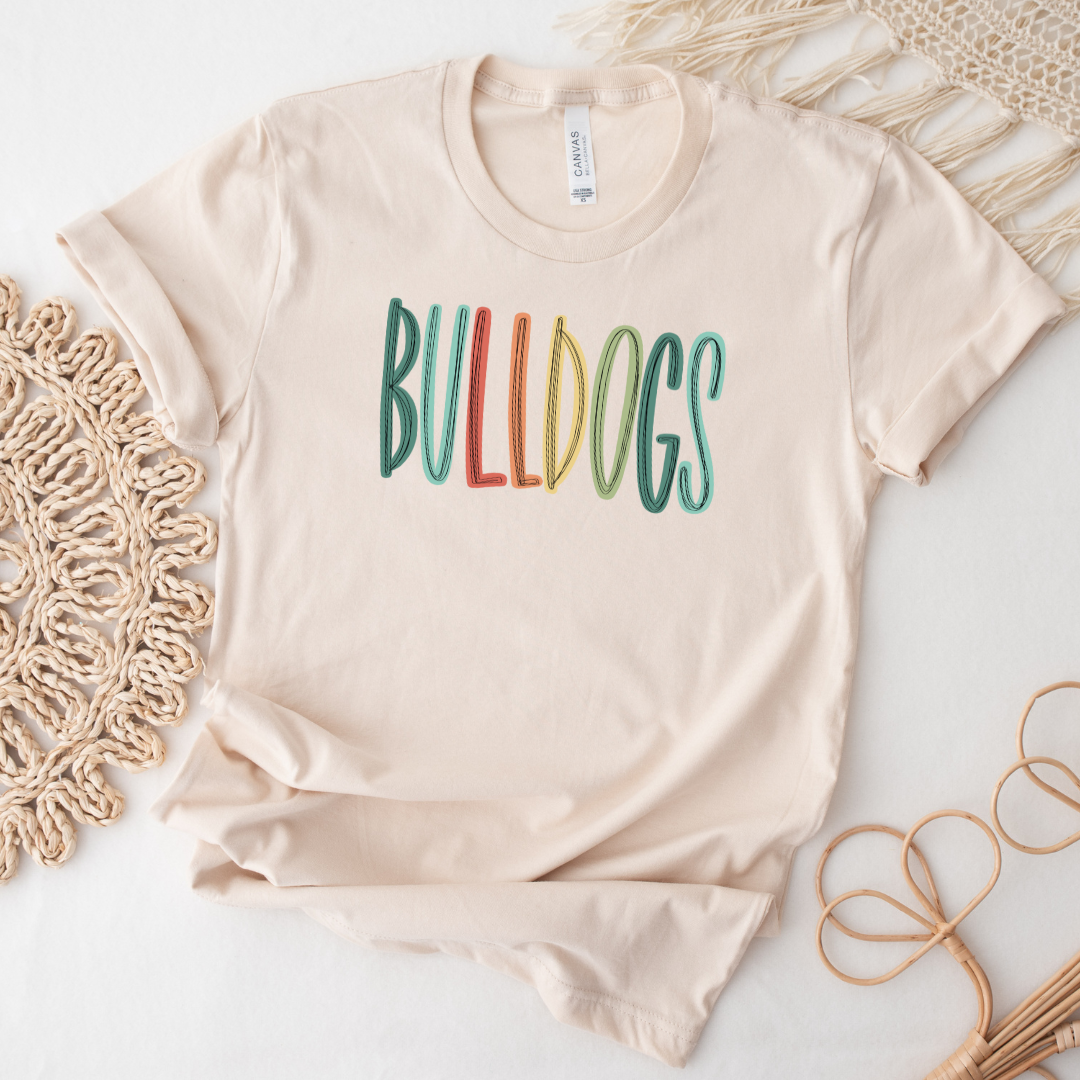 Pastel Bulldogs Unisex Graphic Tee