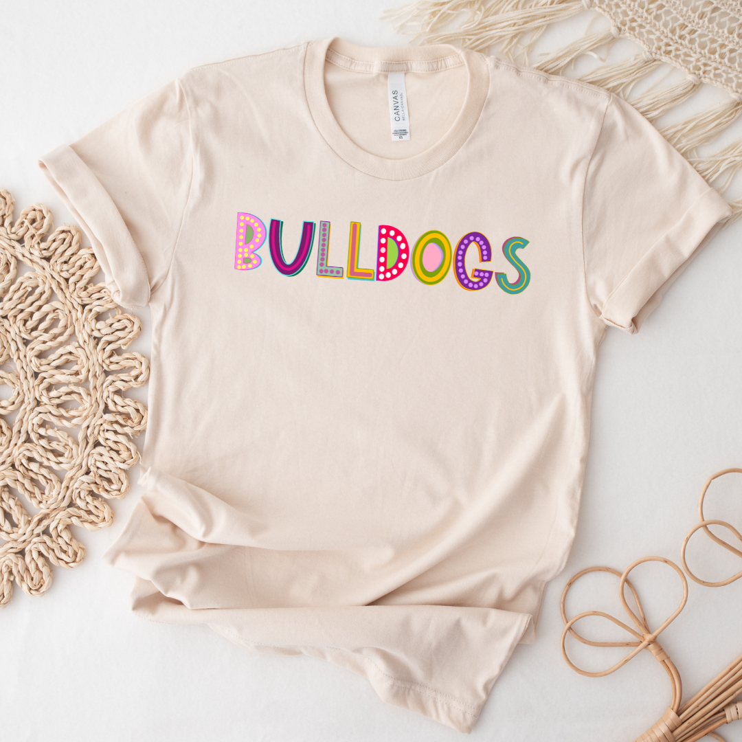 Bulldogs Marquee Letters Unisex Graphic Tee