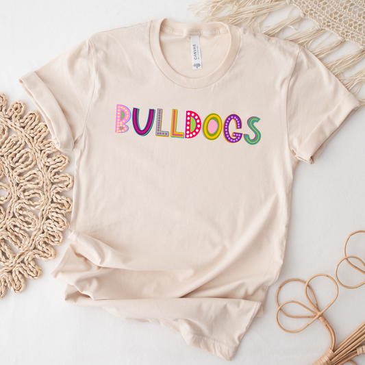 Bulldogs Marquee Letters Unisex Graphic Tee