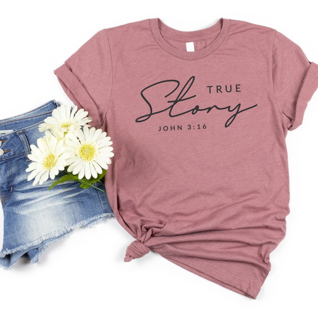 true story john 3:16 Women's Easter Graphic Tee