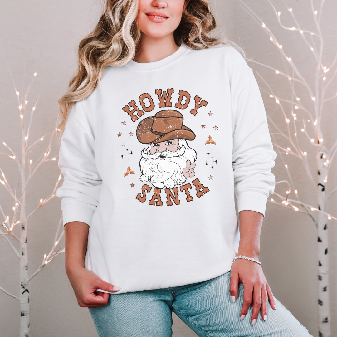 Howdy Santa Christmas Sweatshirt – Vintage Western Holiday Style