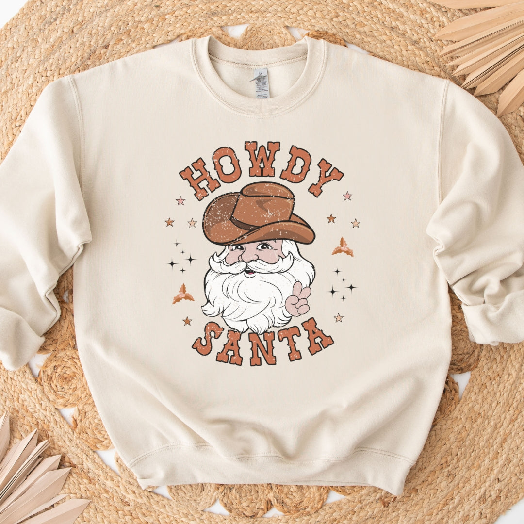 Howdy Santa Christmas Sweatshirt – Vintage Western Holiday Style