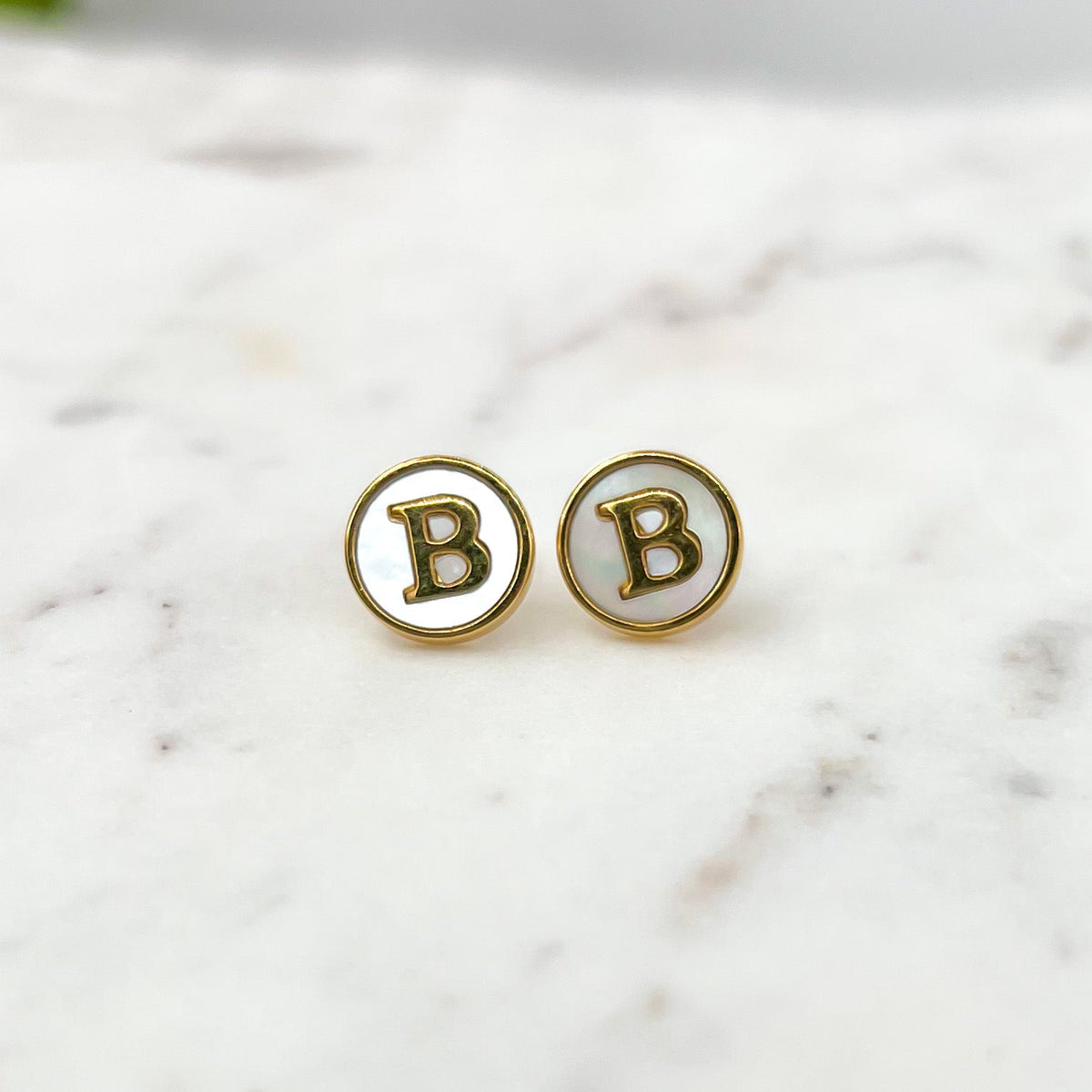 Stainless Steel Letter Earrings