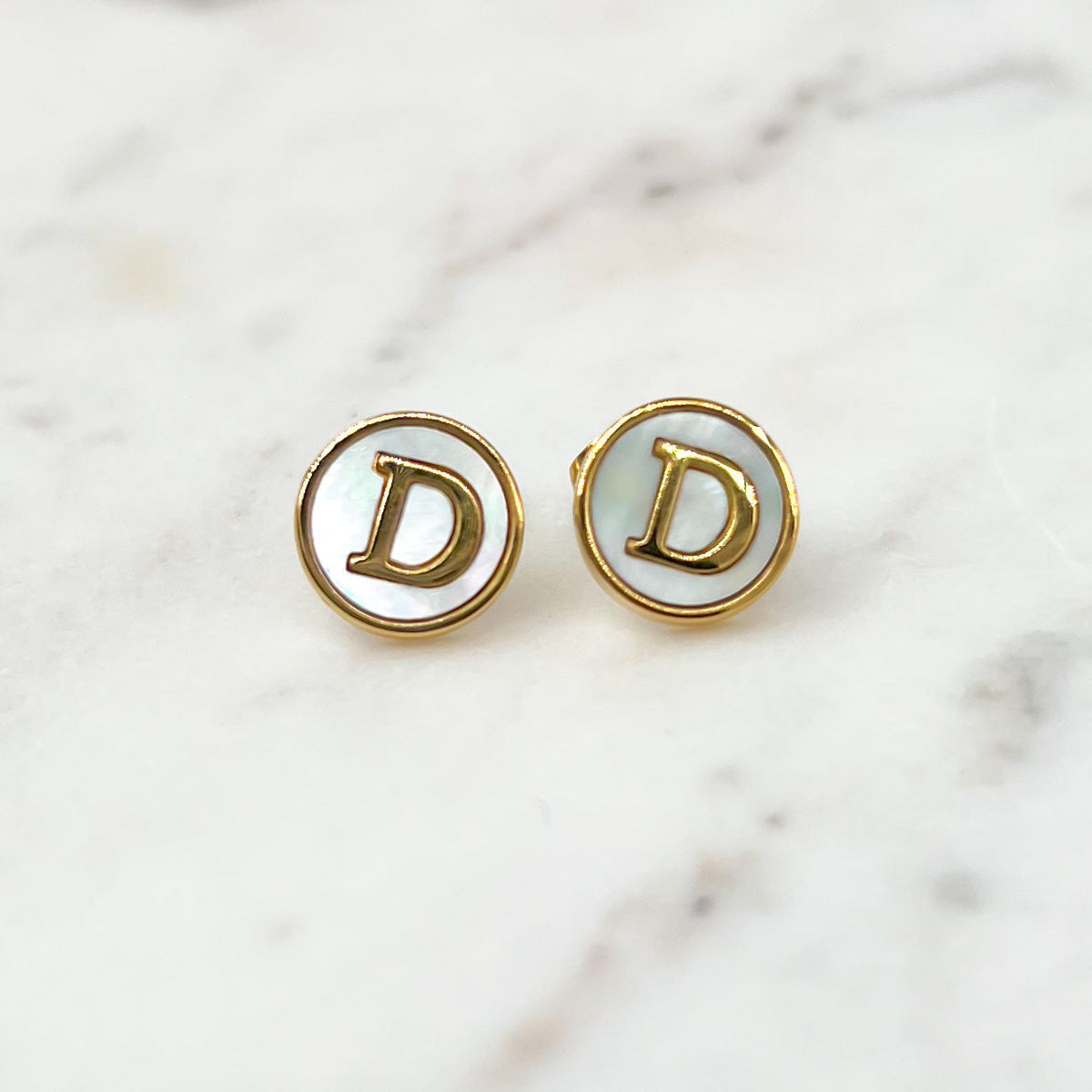 Stainless Steel Letter Earrings