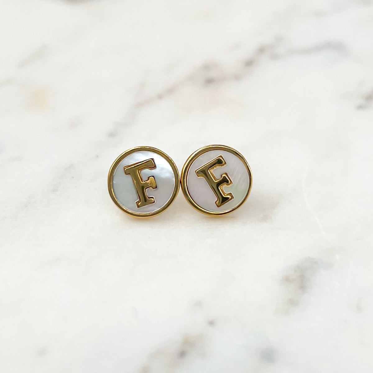 Stainless Steel Letter Earrings