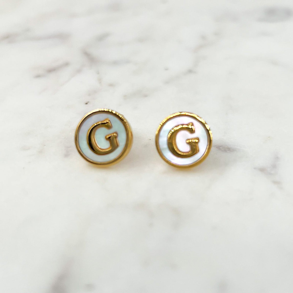 Stainless Steel Letter Earrings