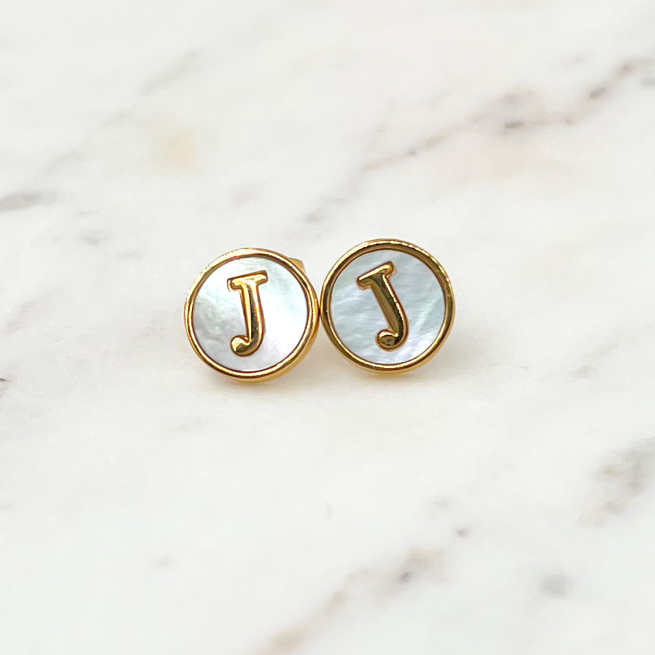 Stainless Steel Letter Earrings