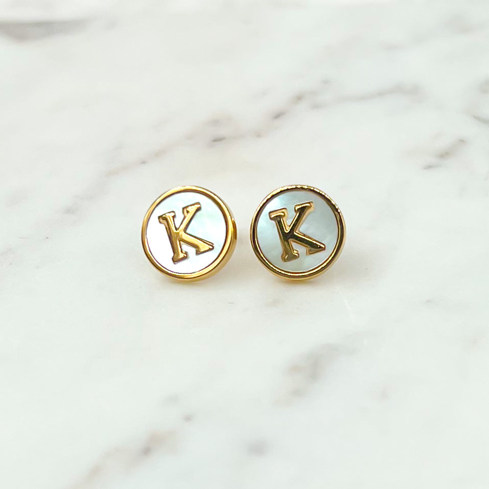 Stainless Steel Letter Earrings