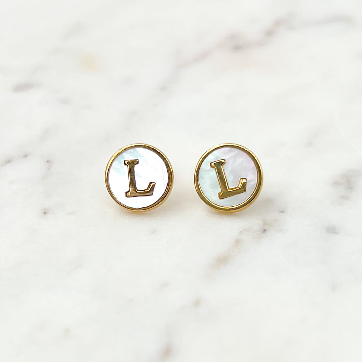 Stainless Steel Letter Earrings