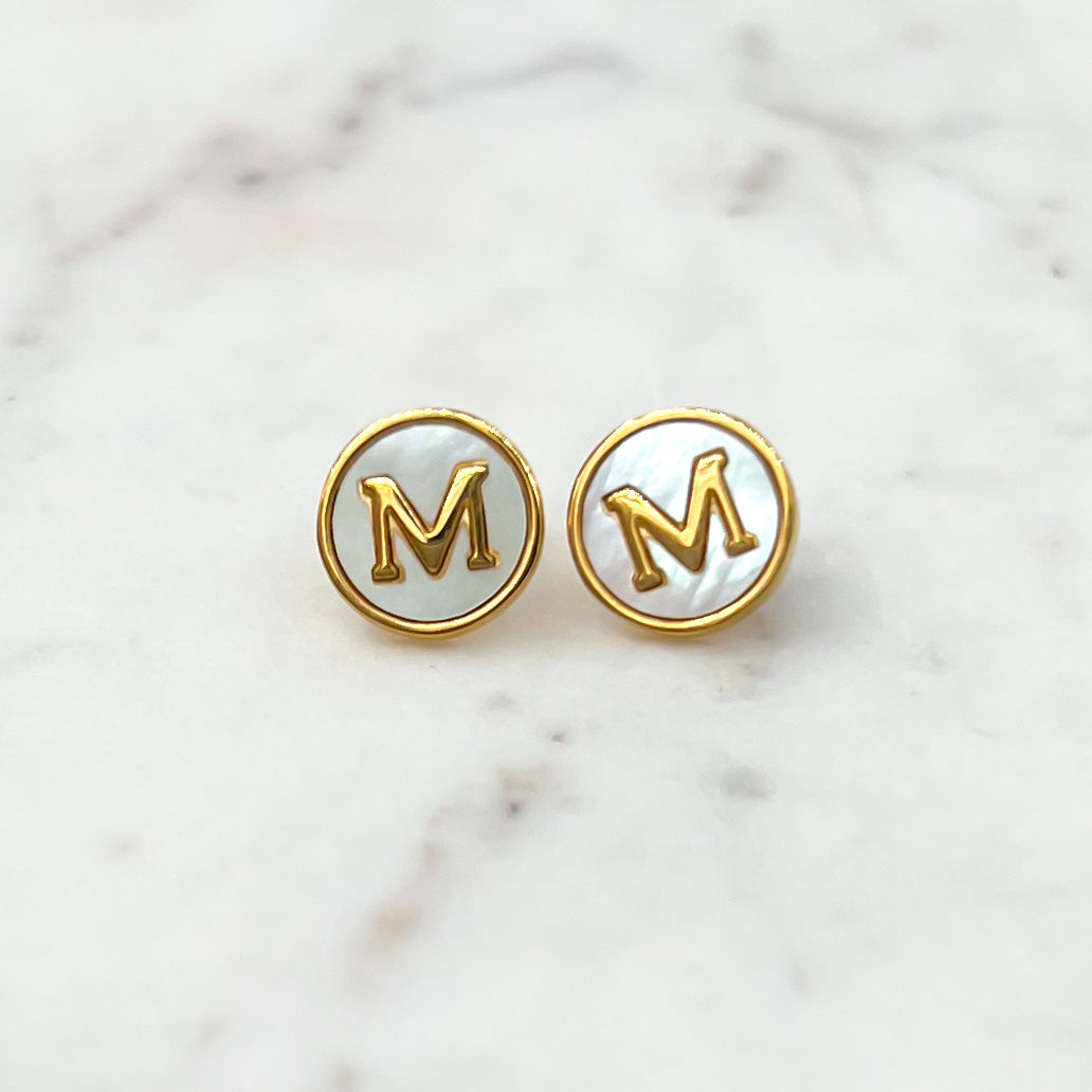 Stainless Steel Letter Earrings