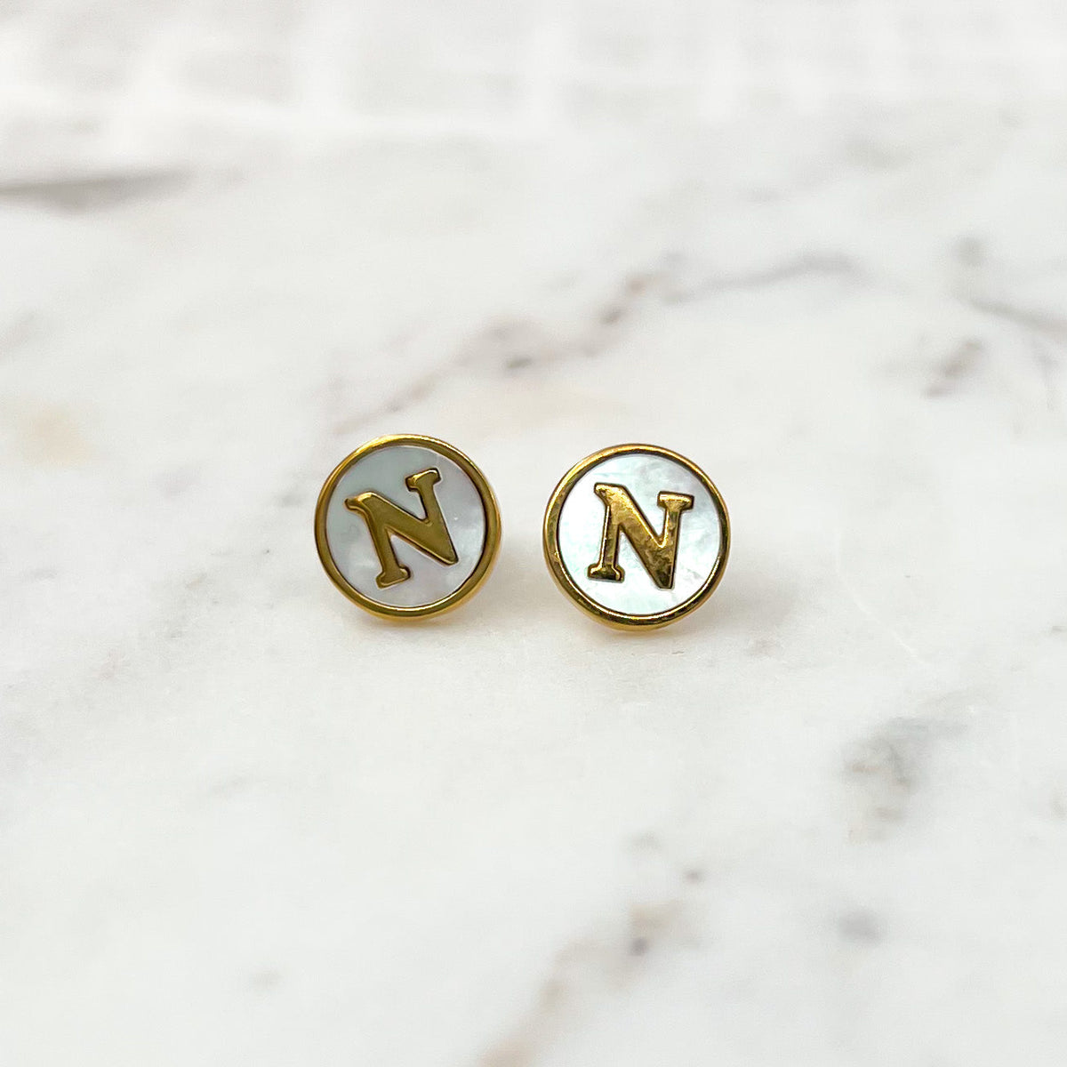 Stainless Steel Letter Earrings