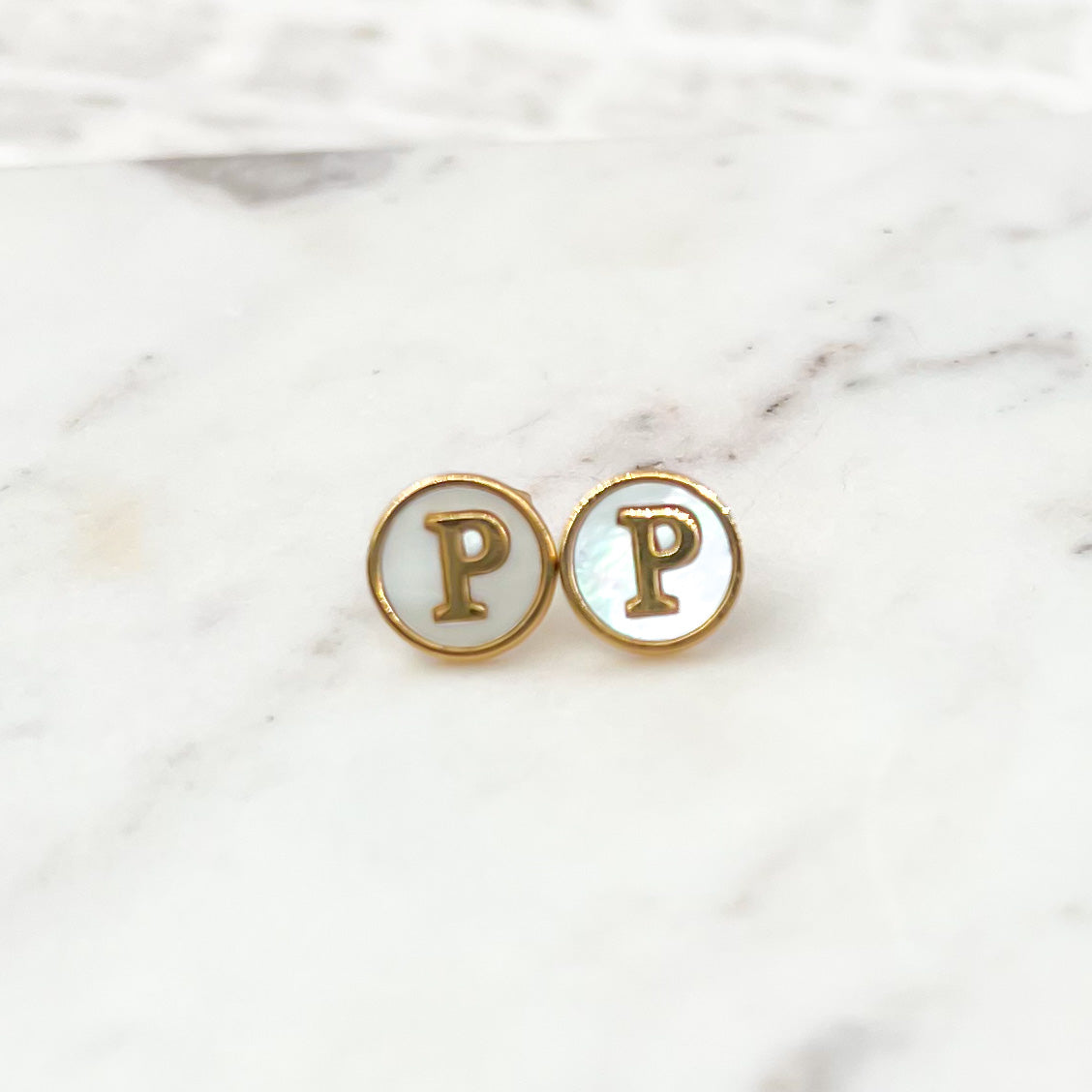 Stainless Steel Letter Earrings